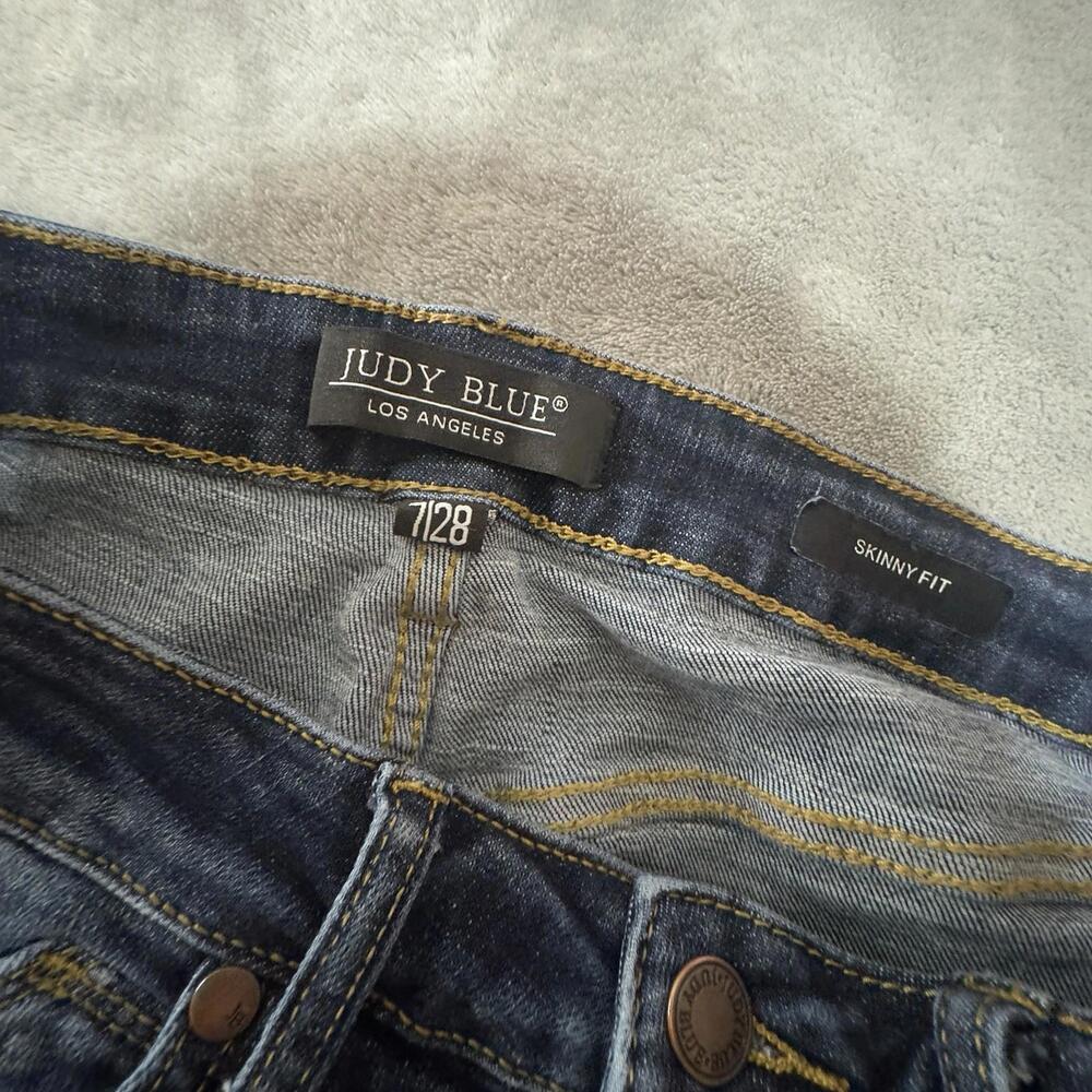 Judy Blue Skinny Jeans 7/28 High Rise Dark Wash Stretch Style JB88527 - Picture 5 of 9